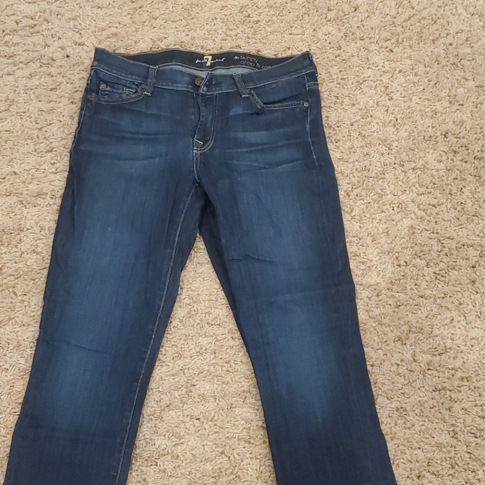 7 for all mankind skinny crop size 30